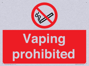 Vaping prohibited